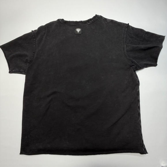 Black Skull Crown Graphic T-Shirt Distressed Gothic Medium? Streetwear Tee - Picture 5 of 6